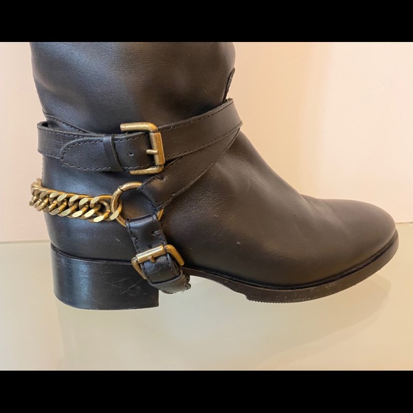 Alexander McQueen Tall Riding Boots black chain - Picture 5 of 13